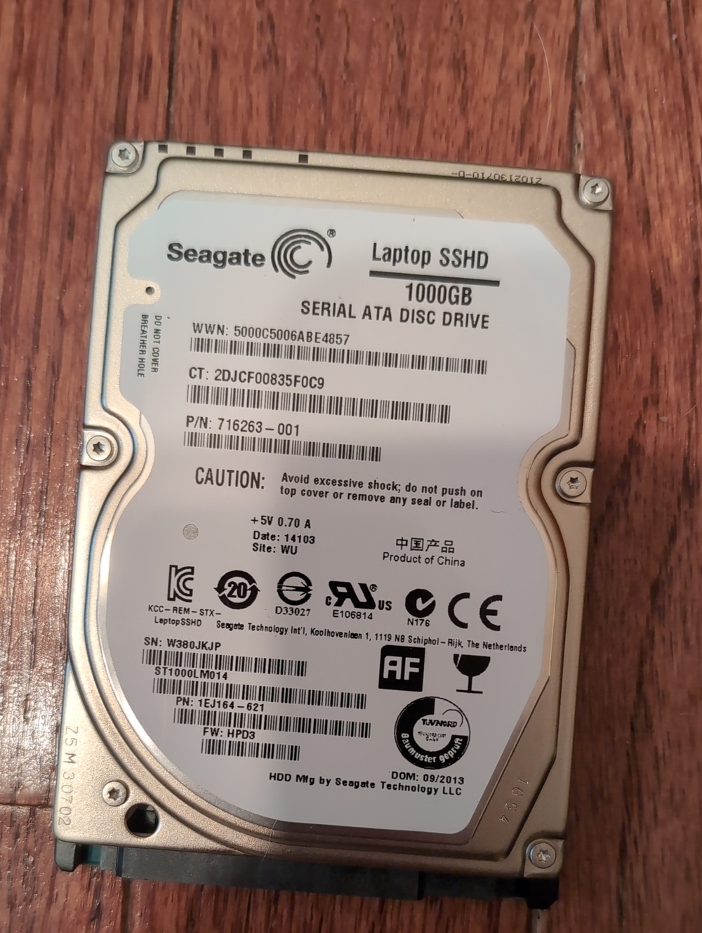 Seagate 1TB Laptop SSHD 2.5" SATA 1000gb Hard Drive